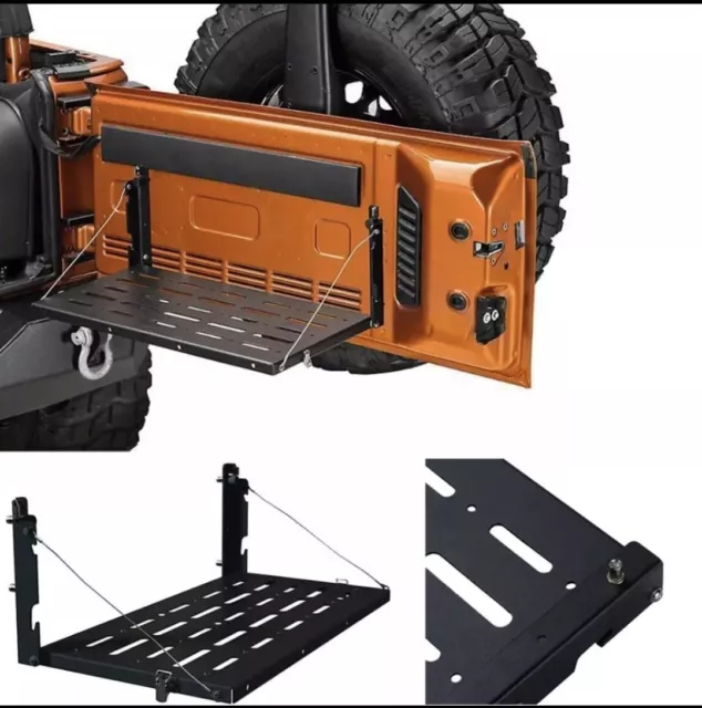 Foldable Tailgate Single Table Tray Compatible Fit Jeep Wrangler Jk & Tj 2&4 Drs