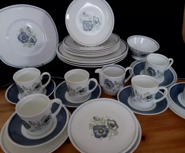 Servizio da caffè Wedgwood Fine Bone China ""Glen Mist"" Piatti Susie Cooper