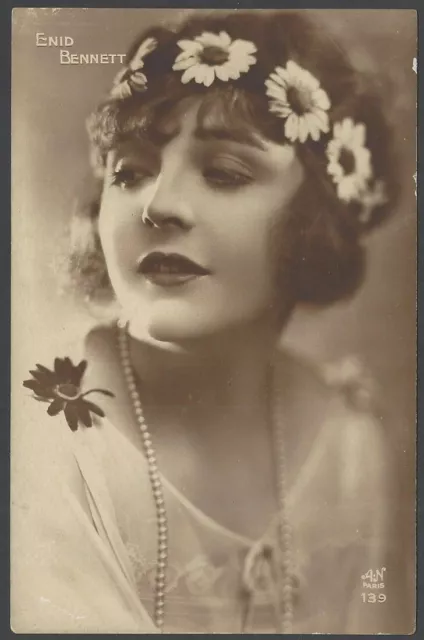 Enid Bennett Edwardian Theater actress vintage real photo postcard