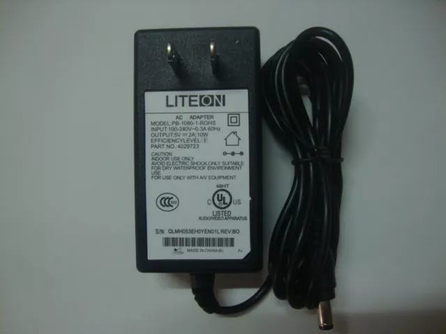 Genuine LITEON PB-1080-1-ROHS AC Adapter 5V 2A Power Supply 5.5*2.5mm AU Plug