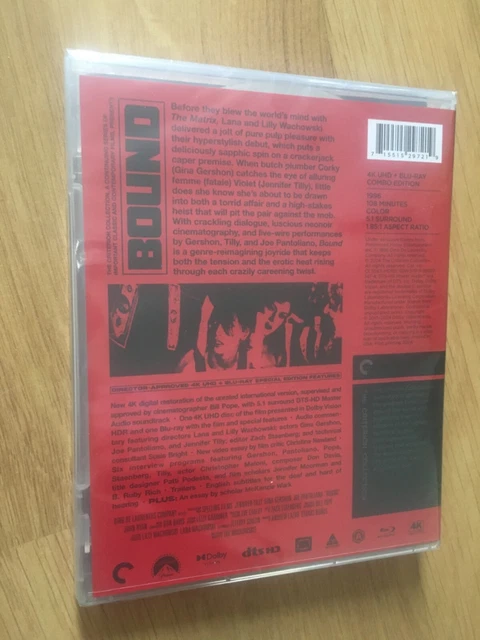 BOUND - CRITERION - 4K UHD Blu-ray] With Blu-Ray - NEW SEALED - Free UK ...