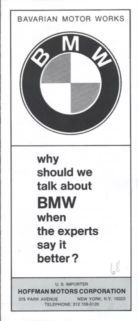Auto Brochure - BMW - 1600 2002 - c1968/69 - 2 items (A1132)
