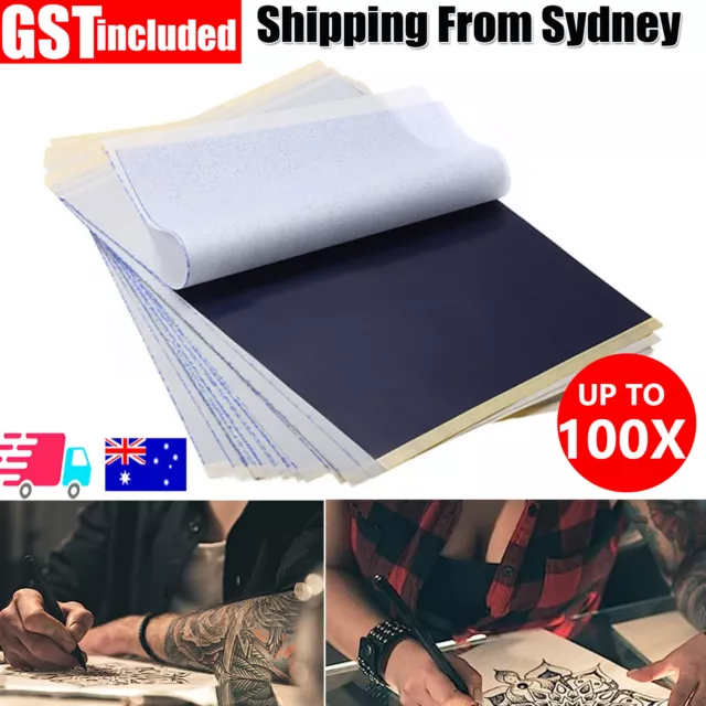 100X Tattoo Stencil Transfer Paper Spirit Thermal Carbon Tracing Copier Supplies