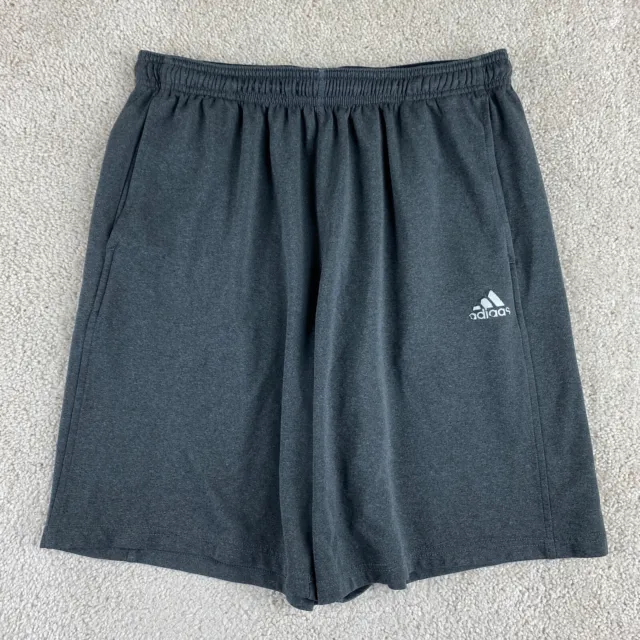 Adidas Athletic Shorts Youth Large Gray Climalite Elastic Waist Drawstring Boys