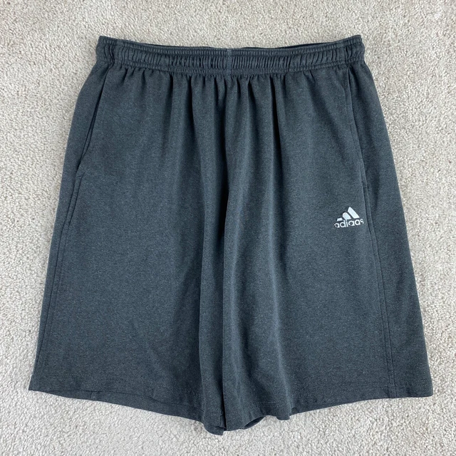Adidas Athletic Shorts Youth Large Gray Climalite Elastic Waist Drawstring Boys