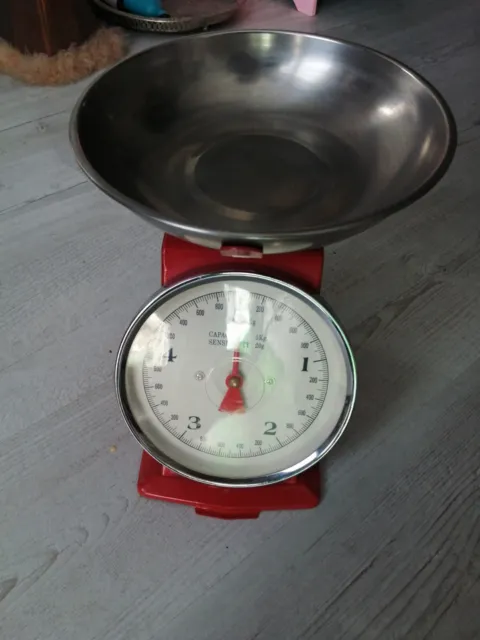 Balance de cuisine en acier inoxydable rouge DOM443R