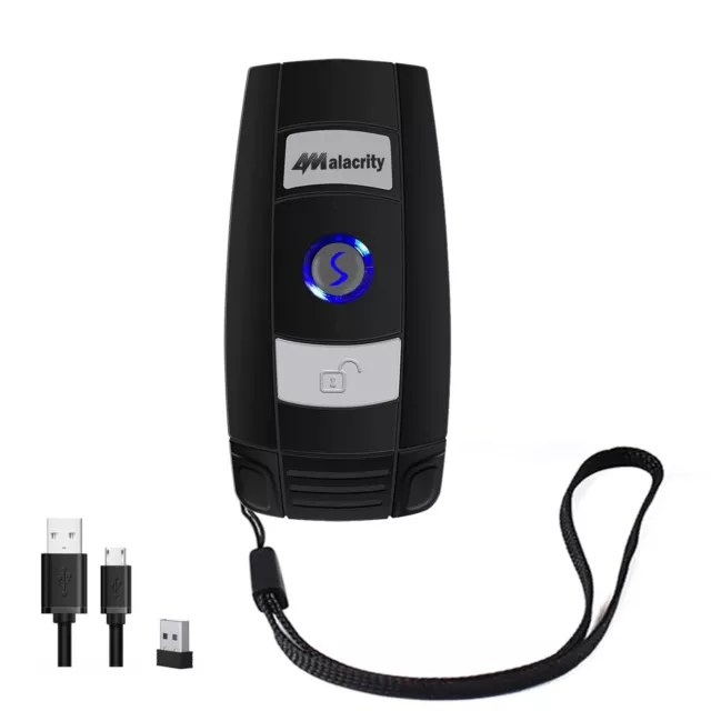 Alacrity Bluetooth Barcode Scanner Portable Mini 1D Handheld Barcode Scanner