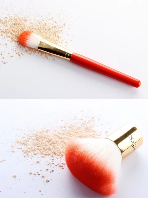 2er Set Schminkpinsel Cosmetic Makeup Pinsel Body Brush Kabuki Lidschatten NEU