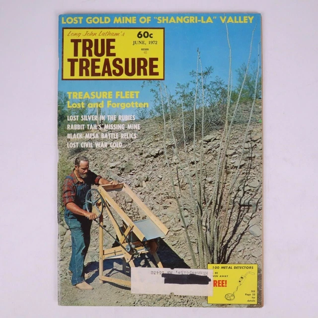 Long John Latham's True Treasure Magazine June 1972 Lost Silver In The Rubies