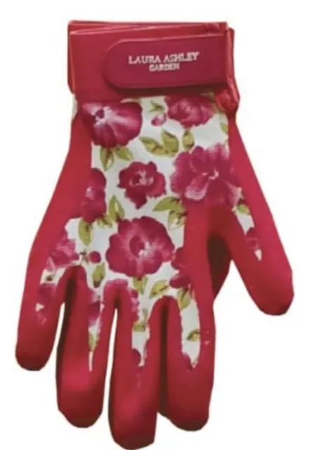 Bnwt Pair Laura Ashley All Weather Garden Gloves Cressida Red. Small.great Gift