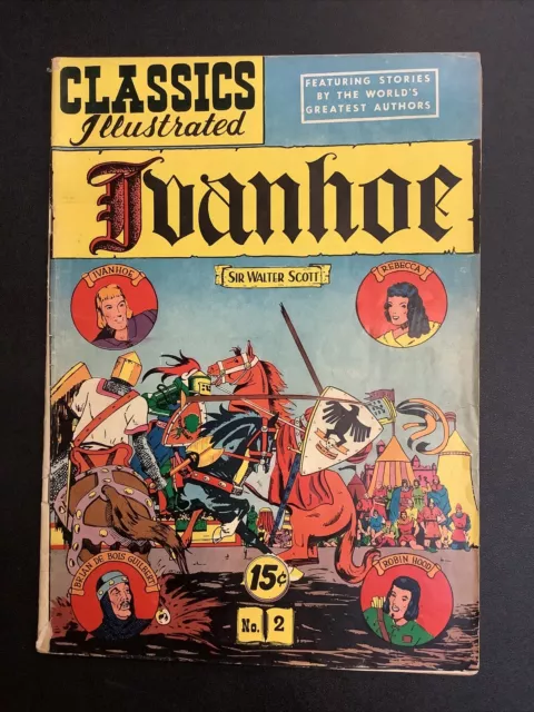 Classics Illustrated #2 Ivanhoe Gilberton Comic Book Lot Hrn 89 11Th Ptg Vg+/Fn