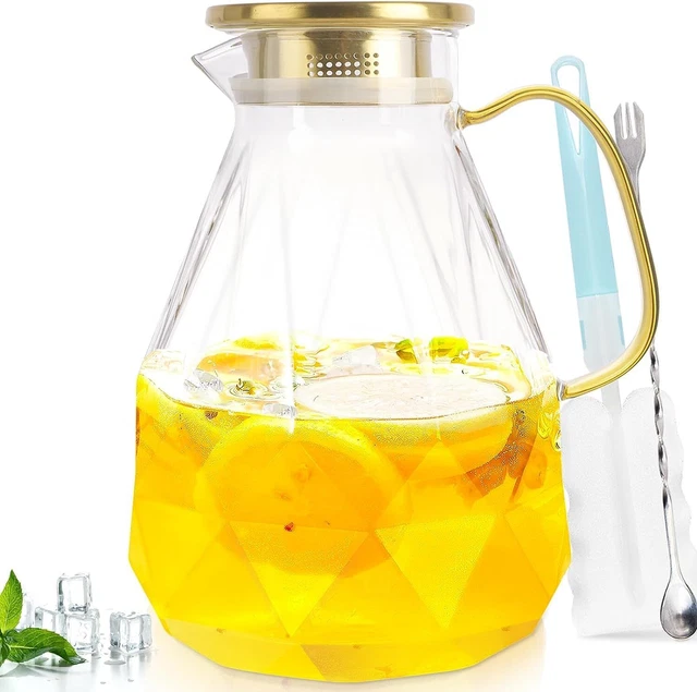 Carafe En Verre 4L Pour Distillateur D'eau - Avec échelle Et Poignée - Compatible Avec Filtres Comptoir - 12