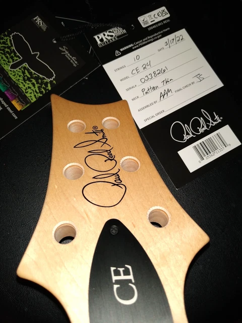 2022 American PRS Paul Reed Smith CE 24 NECK Guitar Parts USA Rosewood PERFECT! 2022 American PRS Paul Reed Smith CE 24 NECK Guitar Parts USA Rosewood PERFECT!