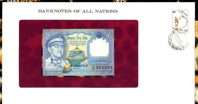 Banknotes of All Nations Nepal 1979 1 Rupee P-22b UNC sign 10 ƷΥOOԐΥ