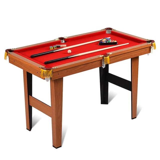 48& MINI TABLE Top Pool Billiard Wooden Kids Family Table Game Folding