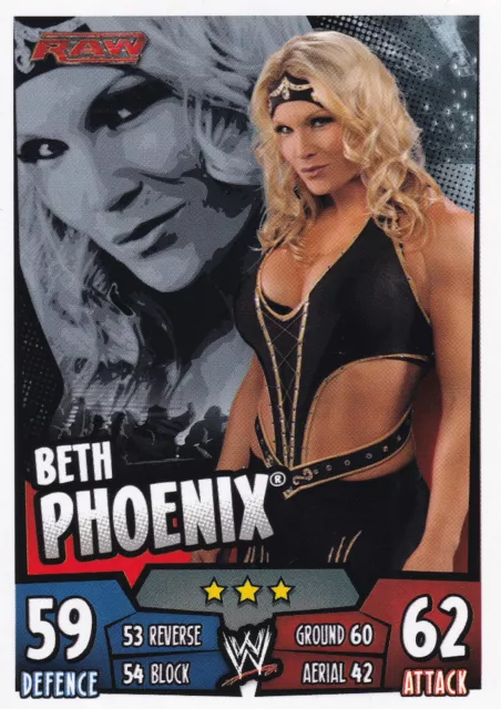 2011 Topps WWE Beth Phoenix Slam Attax Rumble Near Mint