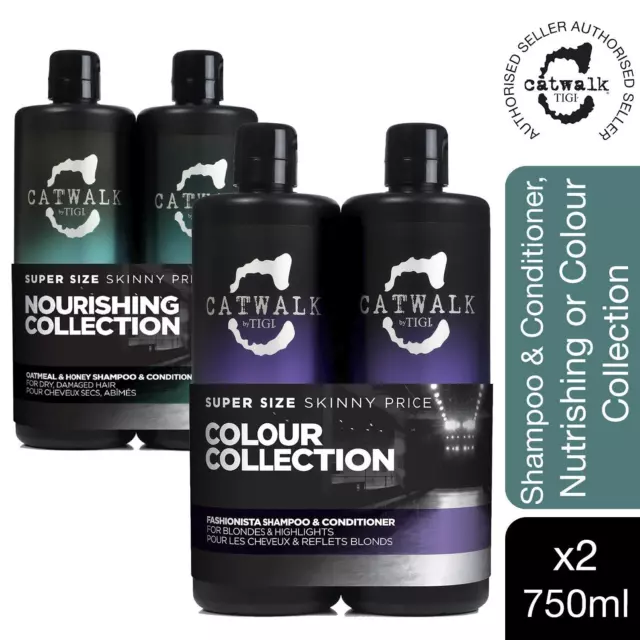 Laufsteg von TIGI Shamp. & Zustand Hafermahlzeit & Honig oder Fashionista blond 2x750ml