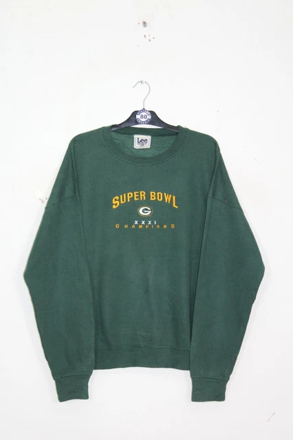 Felpa Vintage Lee Green Bay Packers Super Bowl Champions 1997,Retro, Taglia:xl