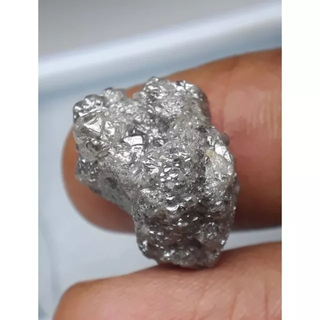 AMAZING DIAMOND,16.46 CTS,Natural Big Size Birthstone, Grey Diamond, Uncut Rough 2