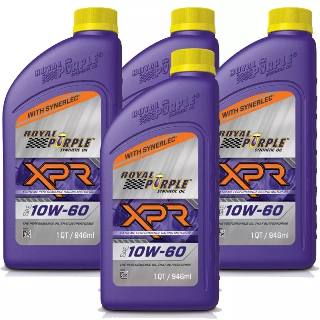 4LT Olio Motore Sintetico Royal Purple 10W60 XPR Racing Alte Prestazioni