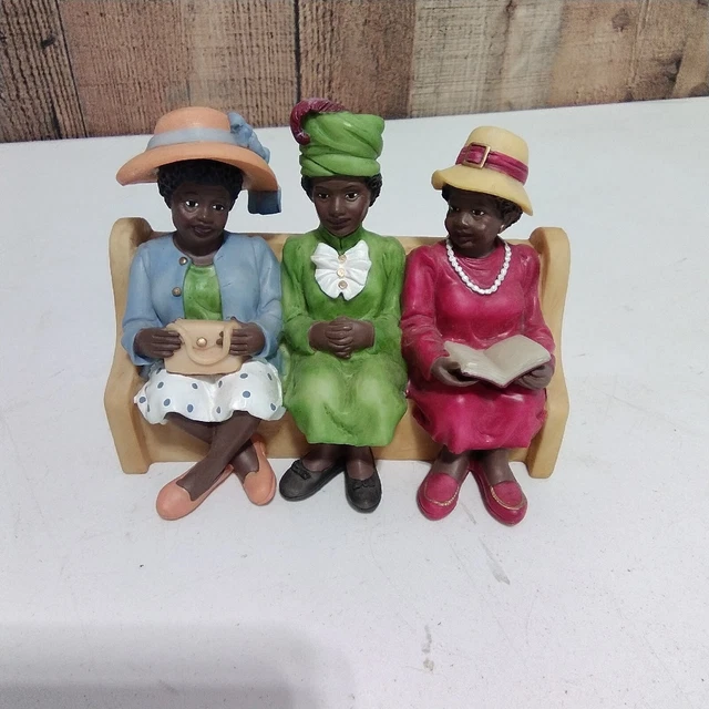 The Church Collection, African American Pew Congregation 3 Ladies W/ Hats