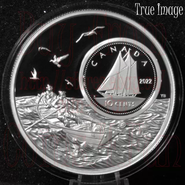 2022 - The Bigger Picture #1 - Bluenose - 10-cent 5 OZ Pure Silver Proof Coin