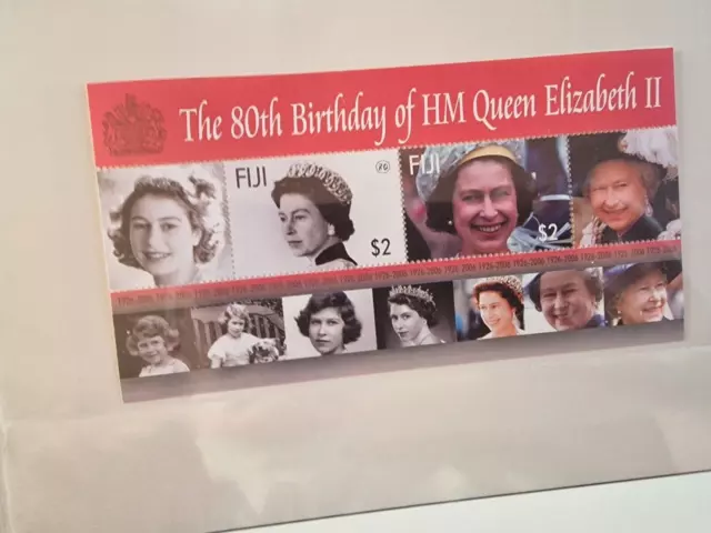 Fiji 2006 SG MS1319 80 cumpleaños de reina sin montar o nunca montado