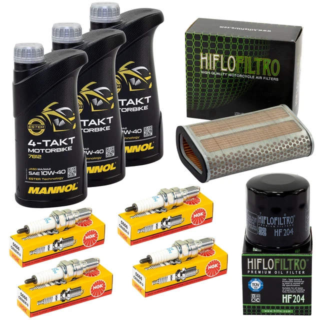 Kit Completo Cambio Olio Per Honda CBF600 PC43 (2008-2010) | Olio Mannol 10W-40 4L + Filtro Hiflofiltro