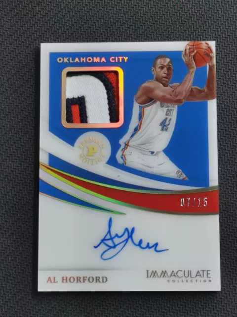 Al Horford  2020-21 Panini Immaculate 07/15 #Pa-Alh Patch Auto ---An