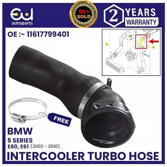 Robust Intercooler Turbo Hose Pipe Kit – Top Side For BMW 5 Series E60 E61 525d 530d 535d