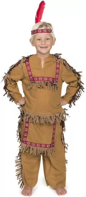 Native American Indian Boy Costume with Feather headband