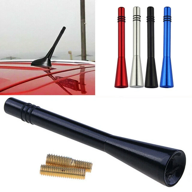 Universal Car Short Stubby Antenna Aerial AM/FM Radio Mast Screw Set Accessories
