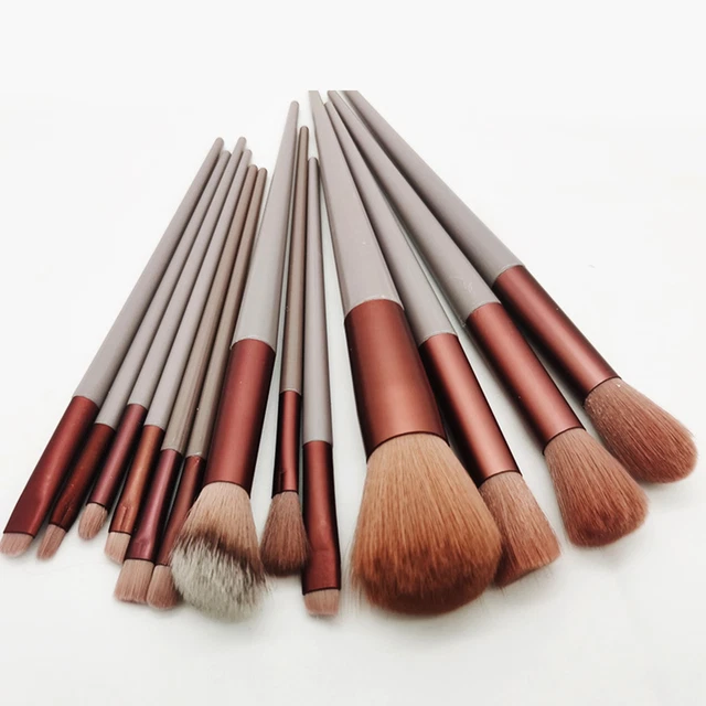 13 pezzi/set pennelli cosmetici maniglia in plastica multifunzione principianti