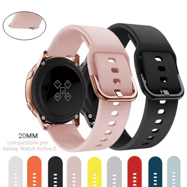 CINTURINO SPORT PER OROLOGIO SAMSUNG GALAXY WATCH ACTIVE 2 IN SILICONE 20mm