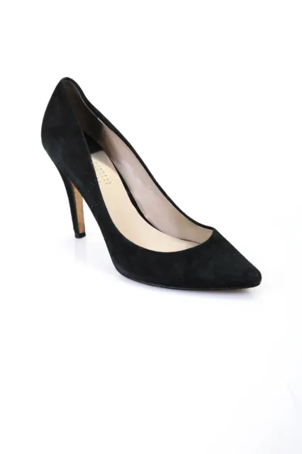 CO OP Barneys New York Women's Suede Pointed Toe High Heel Pumps Black Size 38.5