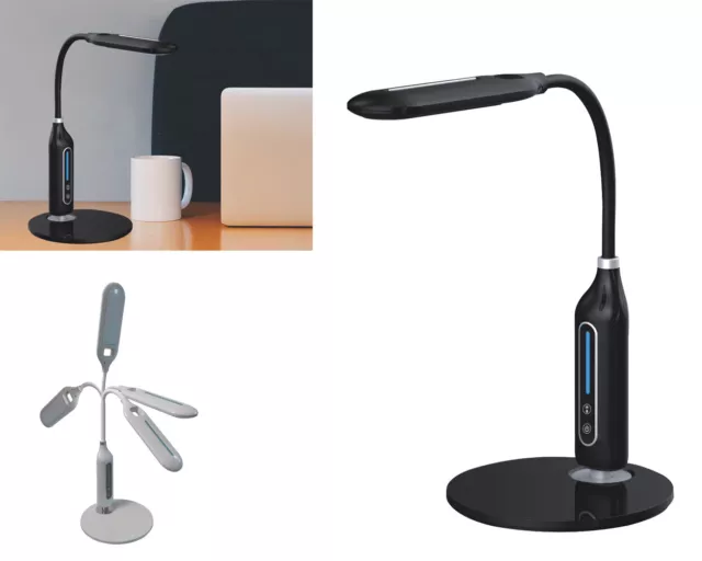Lampada Da Tavolo Scrivania Led Luce Touch Snodabile Dimmerabile 3 Modalita'