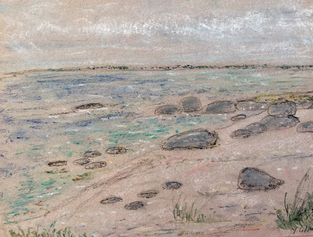 Peinture Impressionniste Pastel - Rue En Prêle Grandvelle Par Bobdiyann, Signée