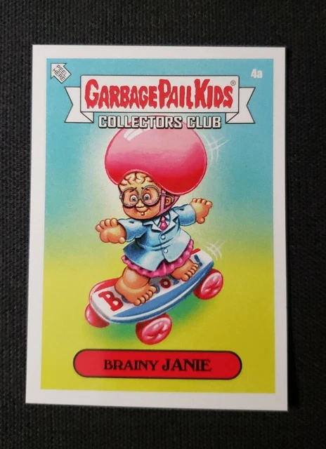 BRAINY JANIE Garbage Pail Kids 2021 GPK Collector's Club 4a Rare Skater Card