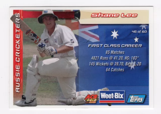Sanitarium Australian Cricketer Card 2002. Shane Lee / Keith Miller