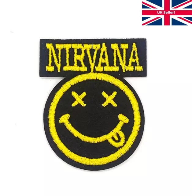 Iron On NIRVANA Patch Rock Band Logo Embroidered Badge Music Patches for Clothes