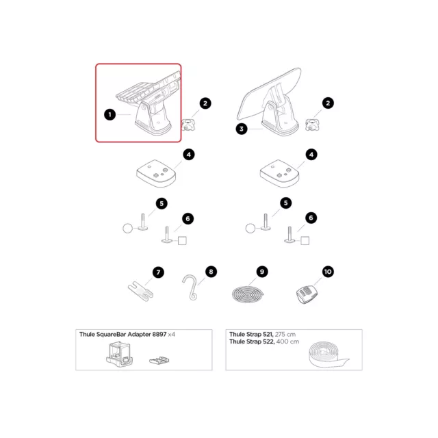 Thule DockGrip Assembly per DockGlide DockGrip 52828