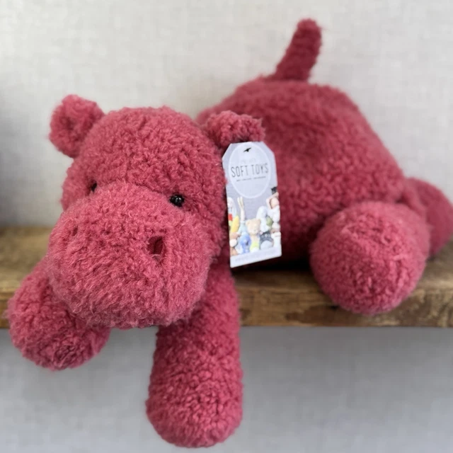 JELLYCAT SPLOOTIE HIPPO - Purple Textured Large Hippo Plush Beanie