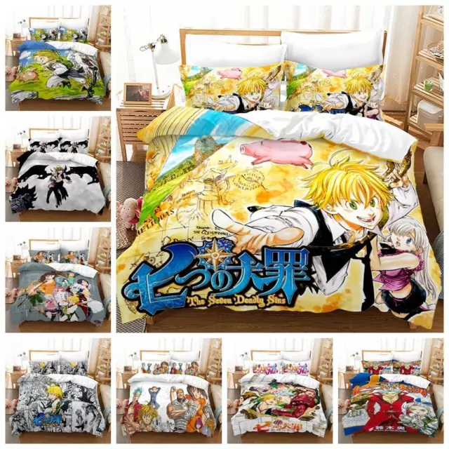 Seven Deadly Sins Bettwäsche Set Bettbezug 135x200 200x200 220x240 Kissenbezug