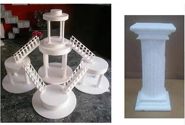 Disco Polistirolo Base torte Alzata per torte in polistirolo. Bianco Neutro. Altezza 2,5cm Diametro 35cm