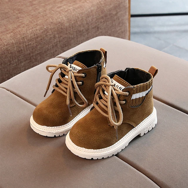 Kids Children Casual Shoes Cozy Winter Boots Shoes for Boys Girls (Brown 24)