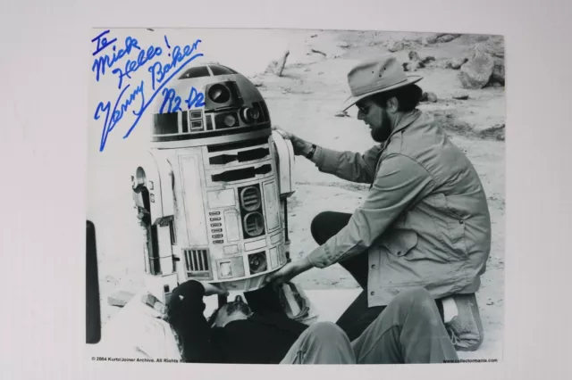 Kenny Baker signed in Blue Star Wars - R2D2