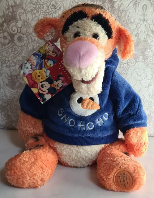 Vintage Disney Store Christmas Winnie Pooh Tigger The Tiger Soft Cuddly Toy Xmas