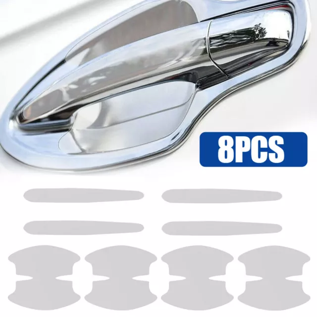 8 pcs Invisible Clear Car Door Handle Paint Scratch Protector Guard Film Sheet