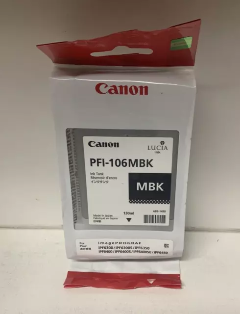 Orig. Canon PFI-106MBK iPF6300 6300S iPF6350 iPF6400 iPF6400S iPF6400SE iPF6450