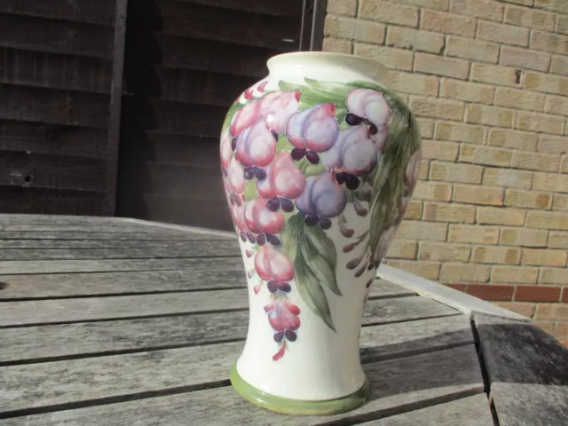 Moorcroft  Pottery Wisteria On White Pattern Vase. 1913